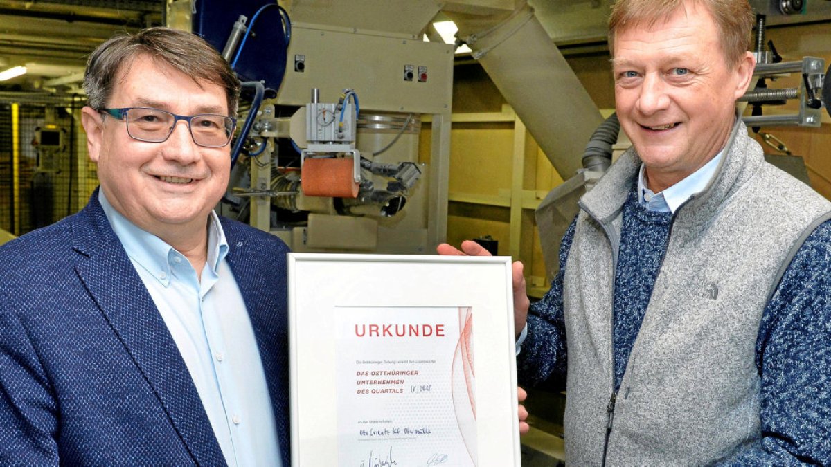 Otto Crienitz KG ist Quartalssieger der OTZ Serie „Unternehmen in Ostthüringen“